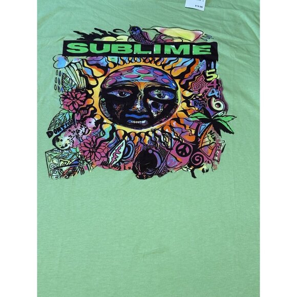 Sublime T Shirt Womens Size SM Green Graphic Tee Skater Cotton Casual - Picture 2 of 6